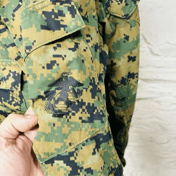 Set USMC MARPAT Digital Woodland Camo Cargo Pants Slant Pocket Shirt US Marines - Picture 10 of 16